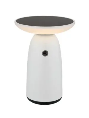 Vysoce Kvalitní LED solární stolní lampa 36625, bílá, kov, 23 cm, stmívatelná