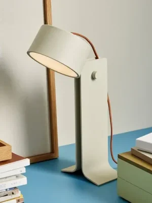 HÜBSCH LED stolní lampa Crea, písková barva, hliník, železo Nízká Cena