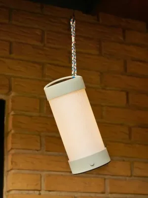 Nejlepší Cena HÜBSCH LED dobíjecí stolní lampa Camp, písek, sklo, železo, IP44