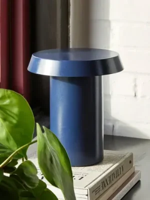 HÜBSCH LED stolní lampa Keen, tmavě modrá, železo Zlevněný