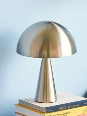 HÜBSCH Mush Mini stolní lampa, barva niklu, železo, E14 Rychlé Dodání