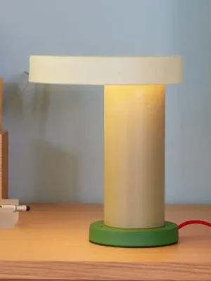 Poslední Šance HÜBSCH Magic LED stolní lampa, okrová/písková/zelená, železo