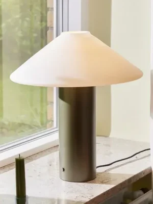 Objednat Nyní HÜBSCH Orbit stolní lampa, tmavě zelená, bílá, železo, sklo