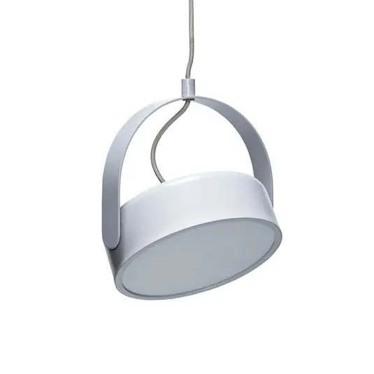 Sezónní Sleva Závěsné svítidlo HÜBSCH Stage LED, šedá barva, železo, 3 000 K