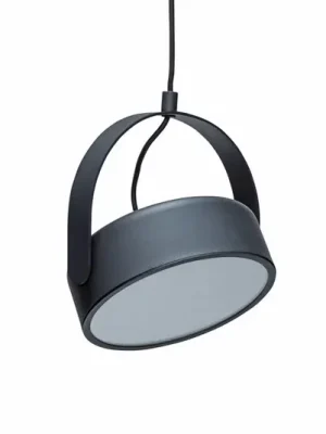 Tovární Cena Závěsné světlo HÜBSCH Stage LED, černá barva, železo, 3 000 K