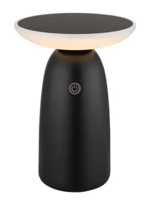 Víkendová Akce LED solární stolní lampa 36625, černá, kov, 23 cm, stmívatelná
