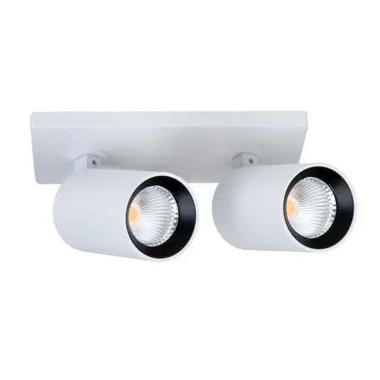 SLC LED vestavné bodové svítidlo Art, 2 světla, bílé, 3 000 K, hliník Výprodej