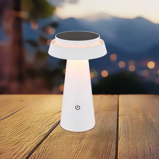 LED solární stolní lampa 36624, bílá, dobíjecí baterie, CCT, IP54, stmívatelná Originální