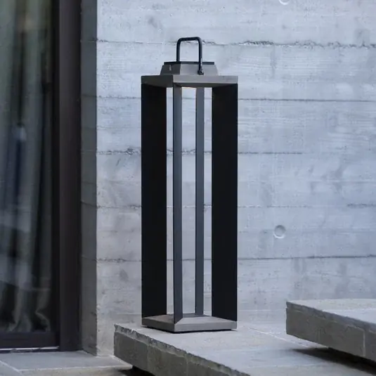 Les Jardins LED solární lucerna Teckalu, šedá/černá, 60 cm Časově Omezené