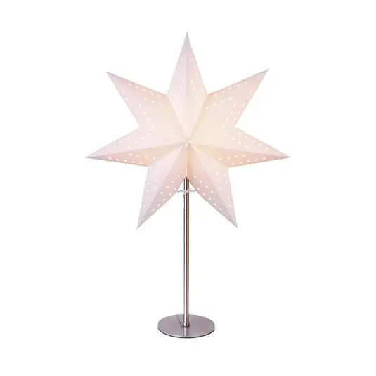Cenový Hit Stolní lampa Bobo, bílá, papírová hvězda, výška 51 cm, E14