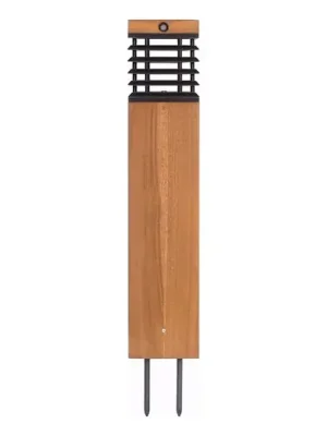 Sezónní Sleva Les Jardins LED solární osvětlení Tekura, teak/šedá, 75 cm