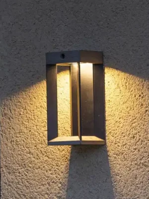 Omezená Nabídka Les Jardins LED solární nástěnné svítidlo Teckalu, šedé/černé