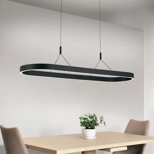 Závěsné svítidlo Carrara LED, černé, výškově nastavitelné, CCT Nejprodávanější