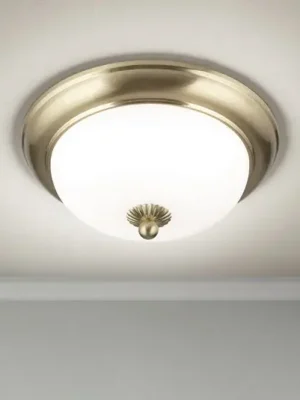 Stropní svítidlo Empire, Ø 26,5 cm, mosaz, matné opálové sklo Akční Cena