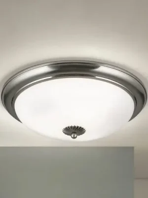 Nízká Cena Stropní svítidlo Empire, Ø 48 cm, matný nikl, matné opálové sklo