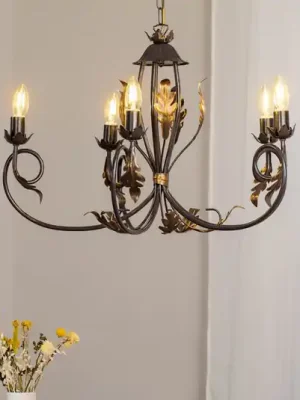 Lustr Gretel, 5 žárovek, bronzová, kov, E14 Expresní Doručení