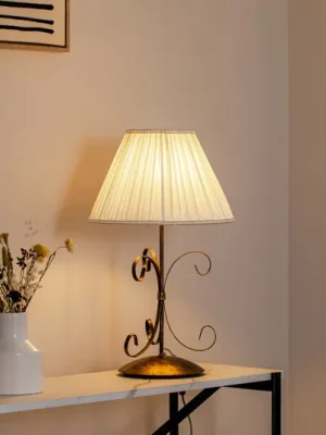 Akční Cena Stolní lampa Grande Odino, 1-světelná, bronzová, textil