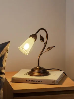 Víkendová Akce Stolní lampa Liliana, jednoplamenná, černá, červenozlatá, kov