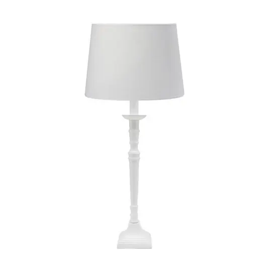 PR Home Stolní lampa Salong Sofia Lin, bílá 55 cm látka/kov Vrácení Zdarma
