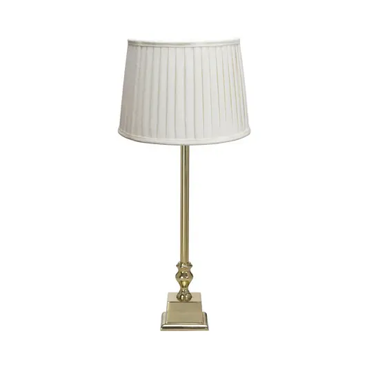 PR Home stolní lampa Linné Sofia Plissé 51 cm bílé/zlaté plátno Nová Kolekce