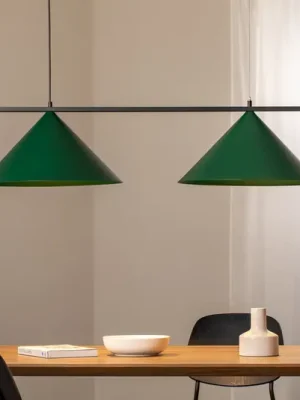 Závěsné svítidlo Capital, zelené, 2 světla, Ø 46 cm, GX53 Akční Cena