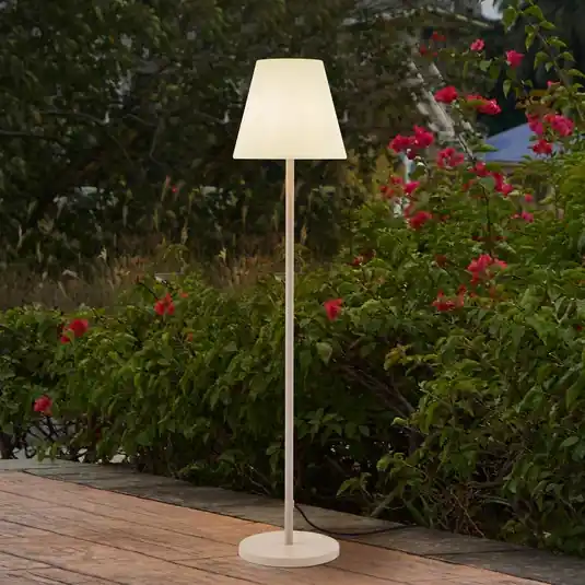 Přímo Od Výrobce Zahradní svítidlo Lucande Jaimy, béžové, kovové, 150 cm, E27