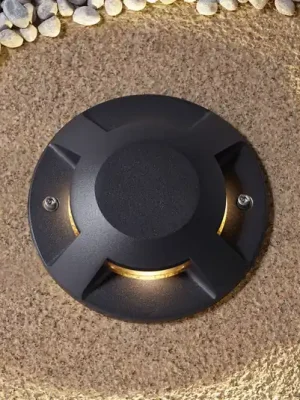 Víkendová Akce Lucande LED podlahový reflektor Jeffrey, černý, 4 světelné výstupy