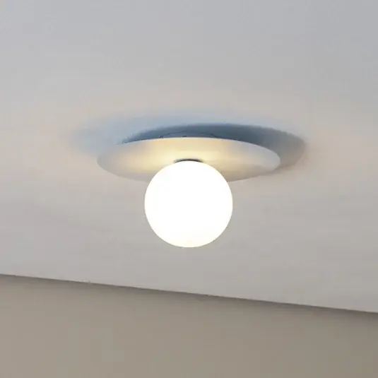 Nejprodávanější Stropní světlo Pixie, světle modré, sklo, Ø 25 cm, koule, G9