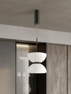 Závěsné svítidlo Maytoni LED Kyoto, černá/bílá, Ø 22 cm, sklo Pouze Dnes