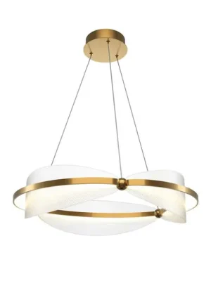 Oblíbený Závěsné svítidlo Maytoni LED Breeze, Ø 60 cm, mosaz/čirý, akryl