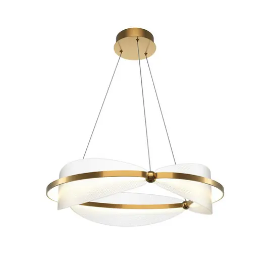 Oblíbený Závěsné svítidlo Maytoni LED Breeze, Ø 60 cm, mosaz/čirý, akryl