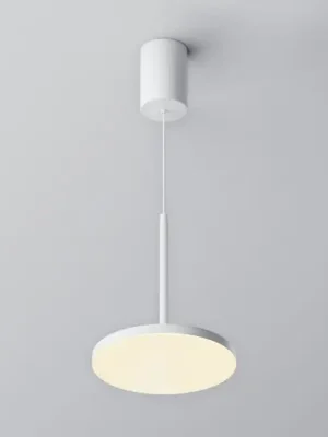 Značkový Maytoni LED závěsné světlo Plato, bílé, Ø 18,5 cm, hliník