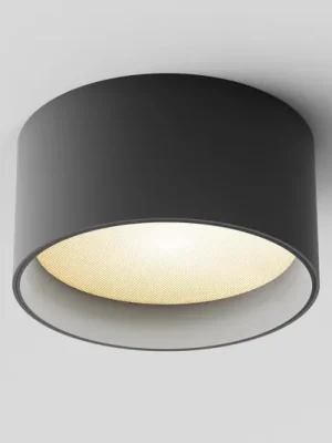 Maytoni LED stropní svítidlo Vega, černé, Ø 14 cm, 15 W, hliník Sezónní Sleva