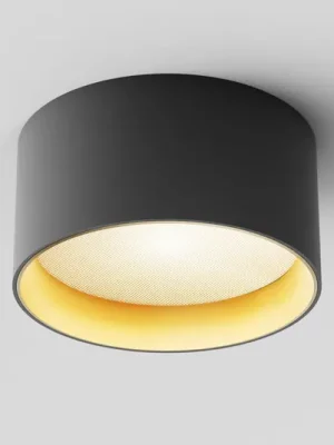 Hit Sezóny Maytoni LED stropní svítidlo Vega, černá/zlatá, Ø 14 cm, 15 W, hliník