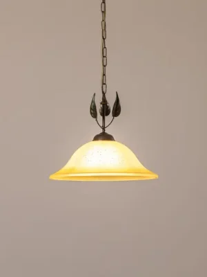 Závěsné světlo Mira, krémová/bronzová, sklo, Ø 40 cm, E27 Nízká Cena
