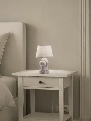 Must-Have Stolní lampa Monkey, hnědá, keramika, výška 28 cm, E14