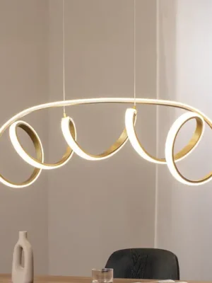 Závěsné svítidlo Kira LED, zlatá barva, délka 102 cm, 4000 K Expresní Doručení