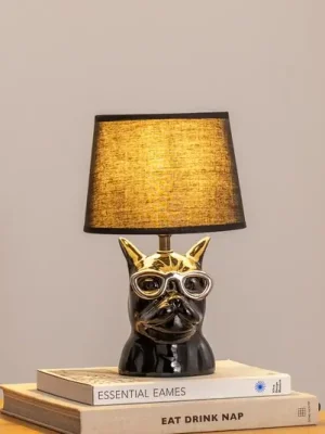 Originální Stolní lampa Biagio, černá, keramika, výška 29 cm, E14