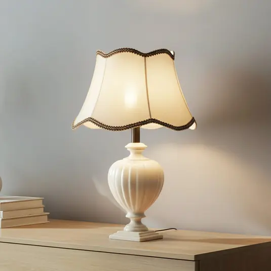 Desy stolní lampa, keramika, krémová barva, výška 60 cm, E27 Víkendová Akce