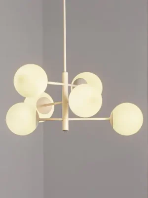 Odeslání Ihned Závěsné světlo Aurora, bílé, Ø 60 cm, 6 světel, sklo, E14