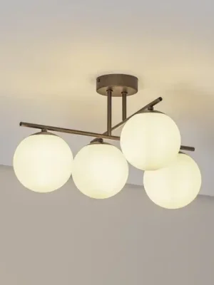 Stropní světlo Aurora, hnědé, Ø 50 cm, 4 světla, sklo, E14 Originální