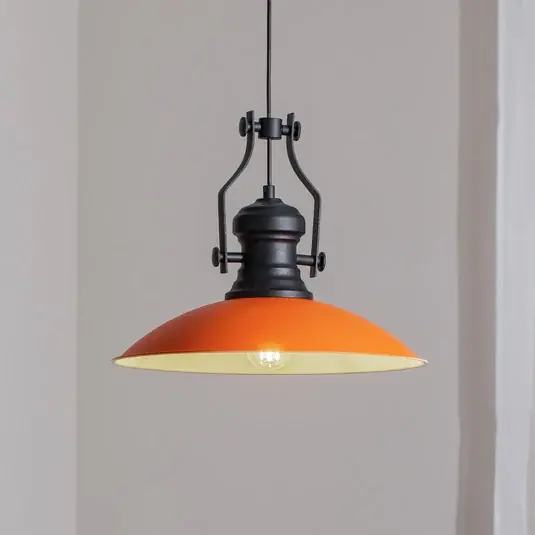 Autentický Závěsné svítidlo Fimda, oranžová, Ø 41 cm, kov, E27