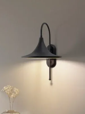 Nástěnné svítidlo Enjolino, černé, výška 48 cm, kov, E27 Akční Cena