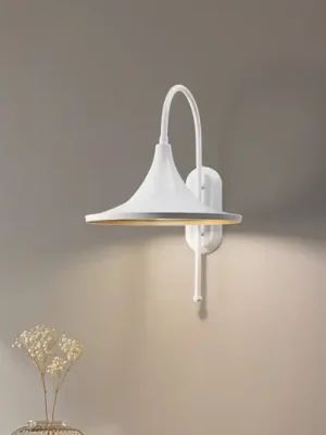 Nástěnné svítidlo Enjolino, bílé, výška 48 cm, kov, E27 Cenově Výhodný