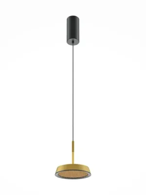 Oblíbený Maytoni LED závěsné světlo El, Ø 15,3 cm, zlatá barva, hliník