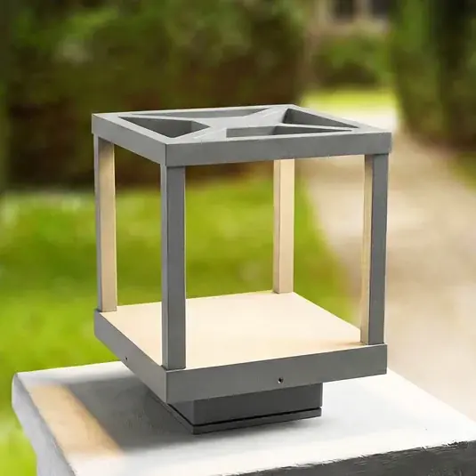 Autentický Lucande LED podlahová lampa Lealan, šedá, kov, 23 cm, IP54