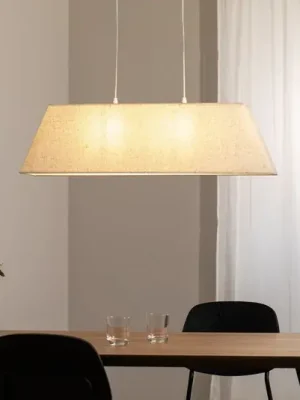 Závěsné světlo Miriel, 90 cm, textil, dřevo Hit Sezóny