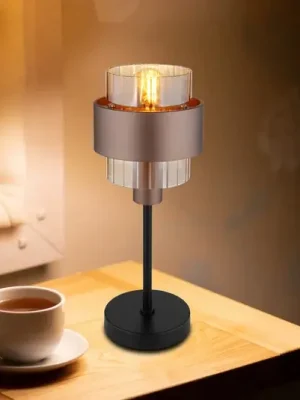 Stolní lampa Milley, výška 47 cm, bronzová barva, kov Nízká Cena