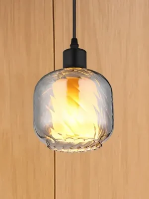 Nízká Cena Závěsné světlo Xia, Ø 14 cm, kouřově šedá, sklo