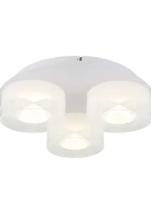 Cenová Bomba Belinda LED stropní svítidlo, Ø 38 cm, bílé, 3 světla, sklo